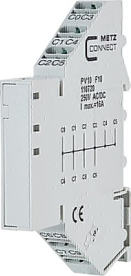 Metz Connect Potentialverteiler PV 10 grau Durchgangs-Reihenklemmen 110720