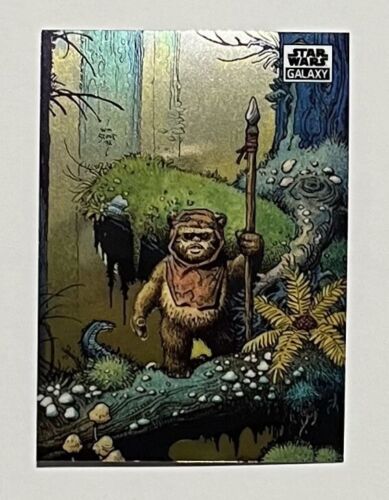 2021 Topps Star Wars Galaxy Chrome Base #12 Warrior Ewok - Picture 1 of 2