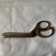 Vintage Chrome Eversharp 7.5" Pinking Fabric Scissors Acme Shear Company USA
