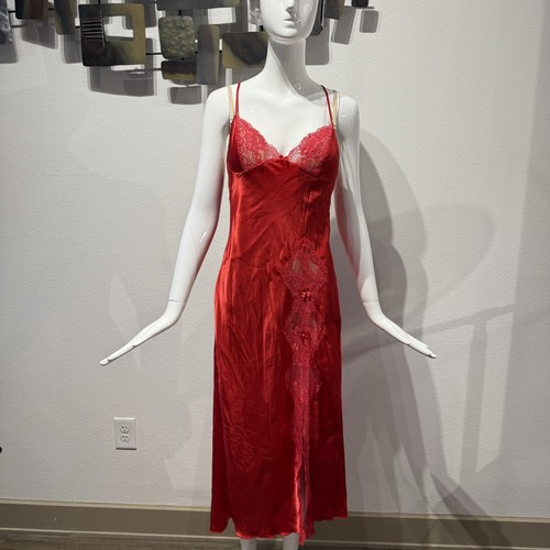 Vintage Shirley Of Hollywood Satin-Silk Feel Sexy Red Long Nightgown & Robe O/S - Picture 2 of 24