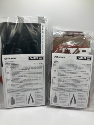 Faller H0 kits sin construir iglesia de pueblo y vivienda 190447 #K269 | Zustand: Gebraucht