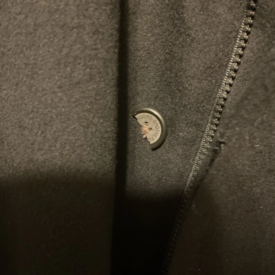 Brooks Brothers Loro Piana Sport Fabric Storm System Black Wool Coat Size Medium - Image 3 of 4