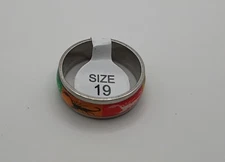 Mens Multicolored Scorpion Stainless Steel Ring Band U.S Size 9