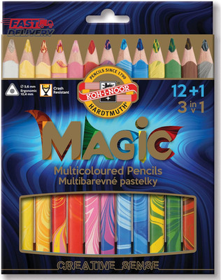 Koh-I-Noor Magic Jumbo Triangular Coloured Pencil (Pack of 13)