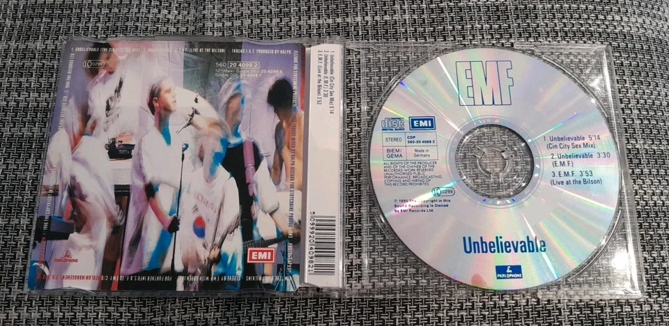 EMF - Unbelievable  (3 Track  Maxi CD) - Bild 2 von 2