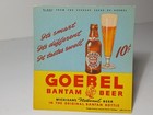 1940s Beer Sign Old Vintage Goebel Bantam Beer Advertising Sign Detroit Michigan — photo 3
