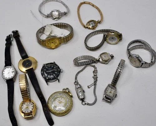 Watch Lot Vintage Ladies Mechanical Wristwatches: Seiko Hi-Beat, Longines, Diver