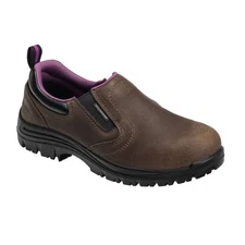 Avenger Women's Foreman Composite Toe EH Waterproof Slip-On Work Shoe Brown/Purp
