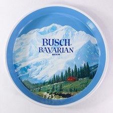 Vintage 1960s Busch Bavarian Beer Metal Round...