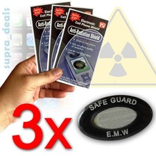 3x Anti Radiation Protection EMF Shield Cell Phone Smartphone Home Radio