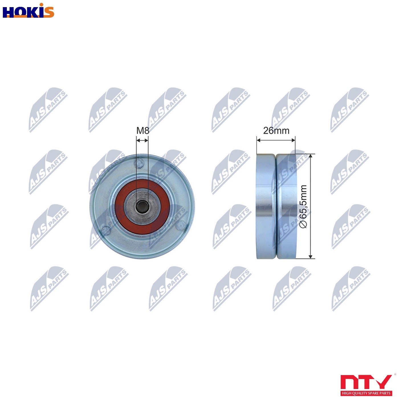 TENSIONER PULLEY VRIBBED BELT RNK-RE-045 FOR RENAULT CLIO/II LAGUNA/Grandtour
