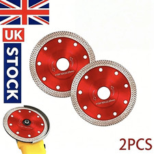 2X 115mm Diamond Cutting Discs 4.5" Angle Grinder Blade Tile Stone Concrete Tool