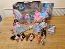 Barbie swan lake carriage plus all character dolls and accessories