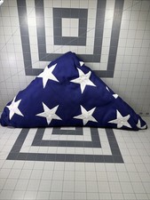 Memorial American Flag USA Burial Veteran Interment Folded  Pre-Owned