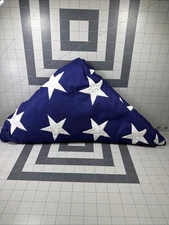 Memorial American Flag USA Burial Veteran Interment Folded  Pre-Owned