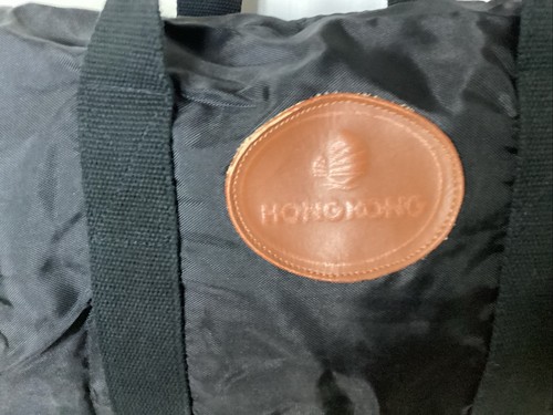 X Large black-Reusable-Shopping Bag Tote Bag-Fold Away Bag-zipped-Hong Kong-Logo - Picture 2 of 8
