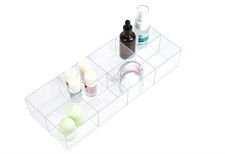 Clear Drawer Organizer, 8 Sections Makeup Socks Organizer Holder, Drawer Divider