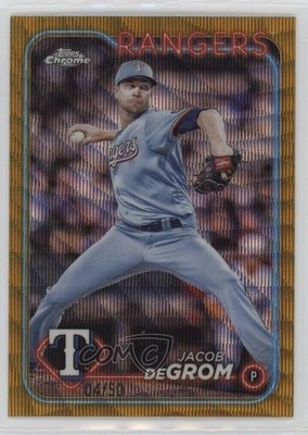 2024 Topps Chrome Gold Wave Refractor 4/50 Jacob deGrom #228 4d3