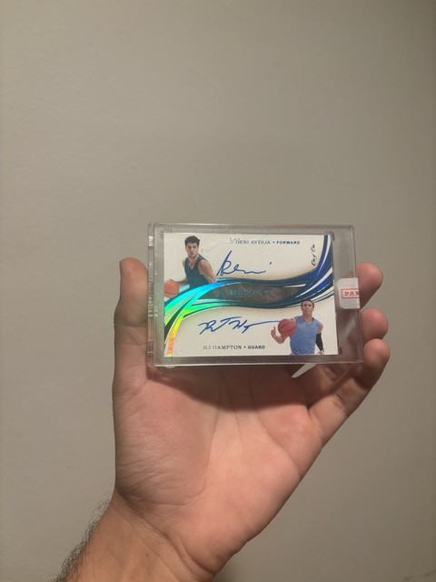 2020 Immaculate Collegiate RC Deni Avdija & RJ Hampton Dual 1/1 On Card Auto