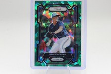 2024 Panini Prizm Baseball #217 Brock Porter Green Cracked Ice Rangers Rookie