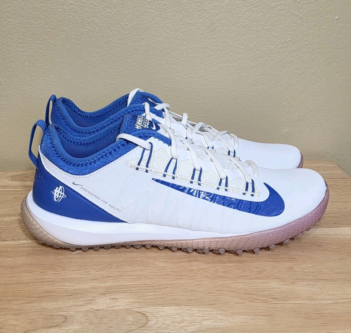 Nike Alpha Huarache 7 Pro Turf Lacrosse Shoes Blue White CJ0235
