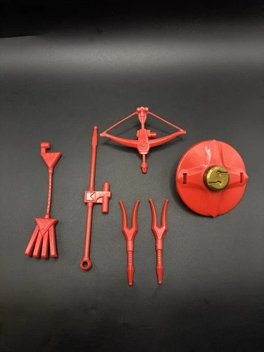 Vintage 1995 Power Rangers Shogun Megazord 6 Red Weapons Lot Set