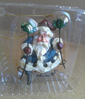 Costco Whimsical Christmas SANTA Ornaments Set  5-pcs. Hand-Painted — photo 6