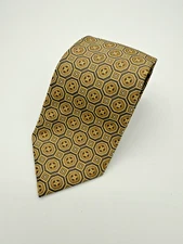 Bergamo New York Tie Mens Geometric Hexagon Pattern Silk Look Classic Necktie