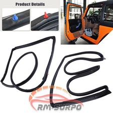 For 2007-2018 Jeep Wrangler Jk Set Of 2 Front Door Weatherstrip Seal 55395274aw