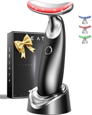 Red Light for Face and Neck, 7-in-1 Face Massager Tool, 3-Color Portable Faci...