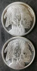 Two Golden State Mint 1oz Silver Buffalo Rounds
