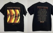 Stevie Wonder 2015 Tour Songs In The Key Of Life Black T-Shirt PP48