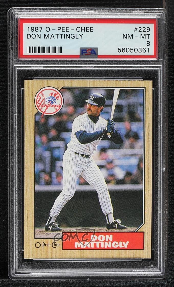 1987 O-Pee-Chee Don Mattingly #229 PSA 8 0nr3