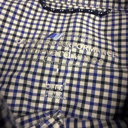 EUC Vineyard Vines Herren Large OTG Performance Button Down Karo blau Hemd brrr - Bild 3 von 8