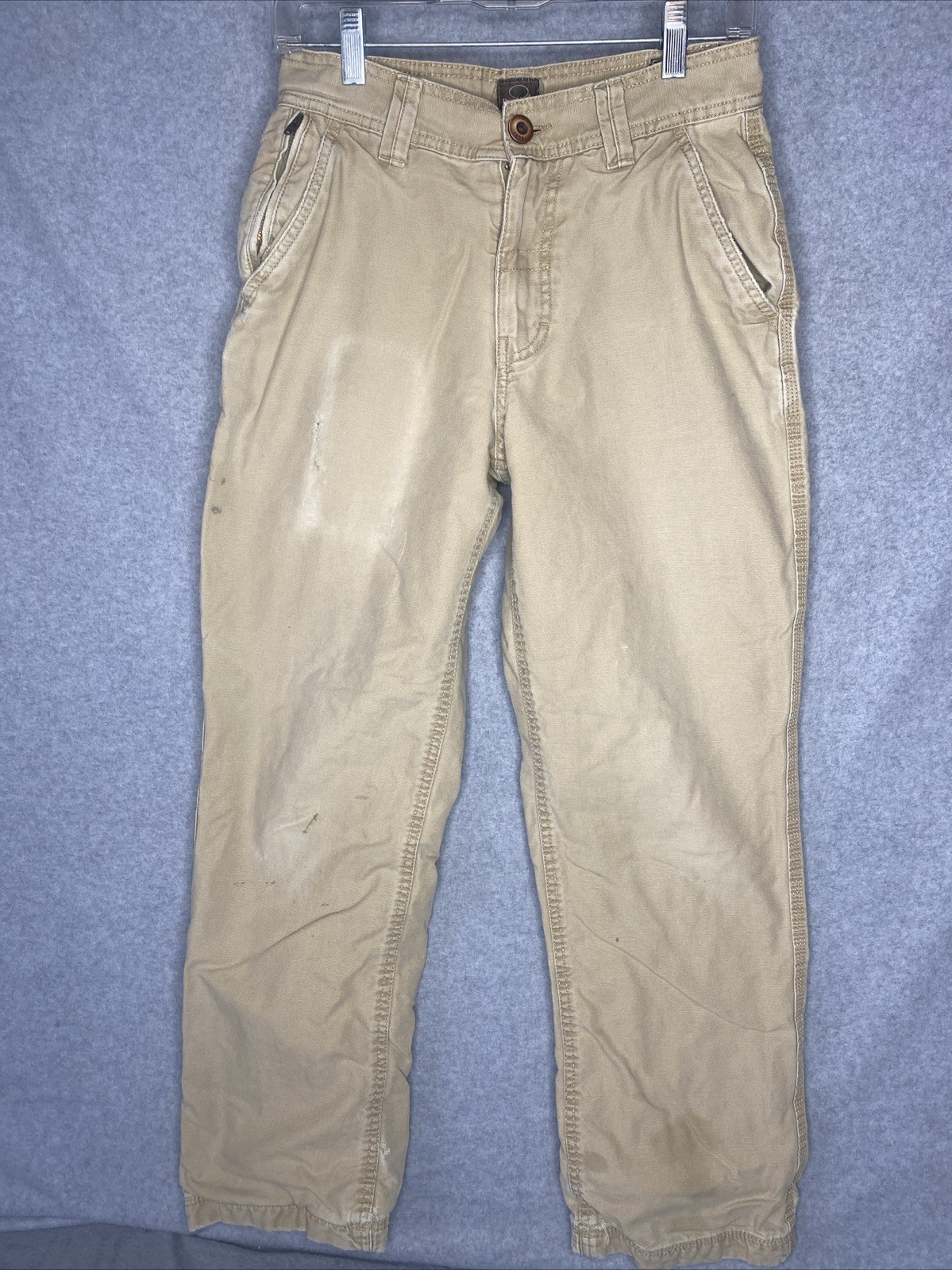 Redhead Pants Mens 30x30  Tan Canvas 100% Cotton Camo Lined Workwear Casual