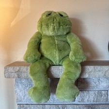 Vintage Applause Lou Rankin Friends 16  Happy Herbert Frog Green Plush Sitting