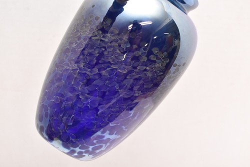 VTG Iridescent Confetti Aurene Signed Richardson Studio Art Glass Vase 7.5" - Picture 11 of 12
