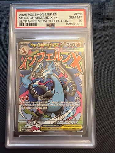 2025 POKEMON MEP EN-ME BLACK STAR PROMO #023 MEGA CHARIZARD X EX PSA 10