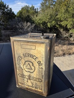1920's 1930's City Services 2 Gallon Oil Can Gas And Oil Vintage Antique