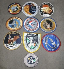 X10 Vintage Space  Shuttle APOLLO  Patches N.O.S. Embroidered (SEE PICTURES) 