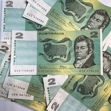 1985 (R89) $2 Two Dollar Banknote - Johnston/Fraser - Above Average Australia