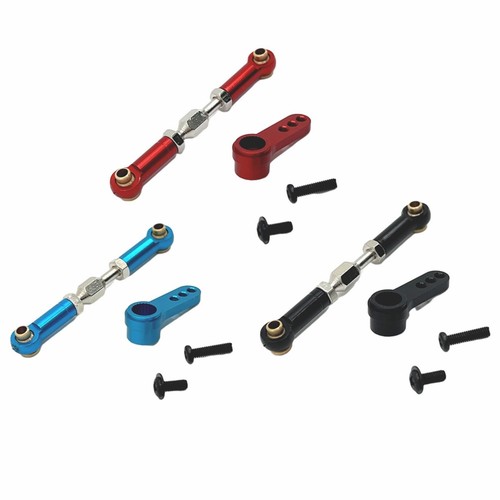AutoSwan 12 Pièces Séries Tige de Servo de Biellette de Direction pour TT-02 TT-02T TT02 TT02T 1/10 Accessoires de Pièces de Mise à Niveau de Voiture Télécommandée, Rouge