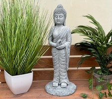 Statua in pietra antigelo Shiva in piedi 48 cm - decorazione da giardino Budd...