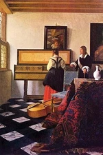 The Music Lesson Johannes Vermeer Poster Print