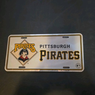 NEW Vintage 1990s Pittsburgh Pirates Metal Embossed Vehicle License Plate