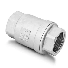 1 inch NPT Stainless Steel Spring Check Valve WOG1000 In-Line Vertical DN25