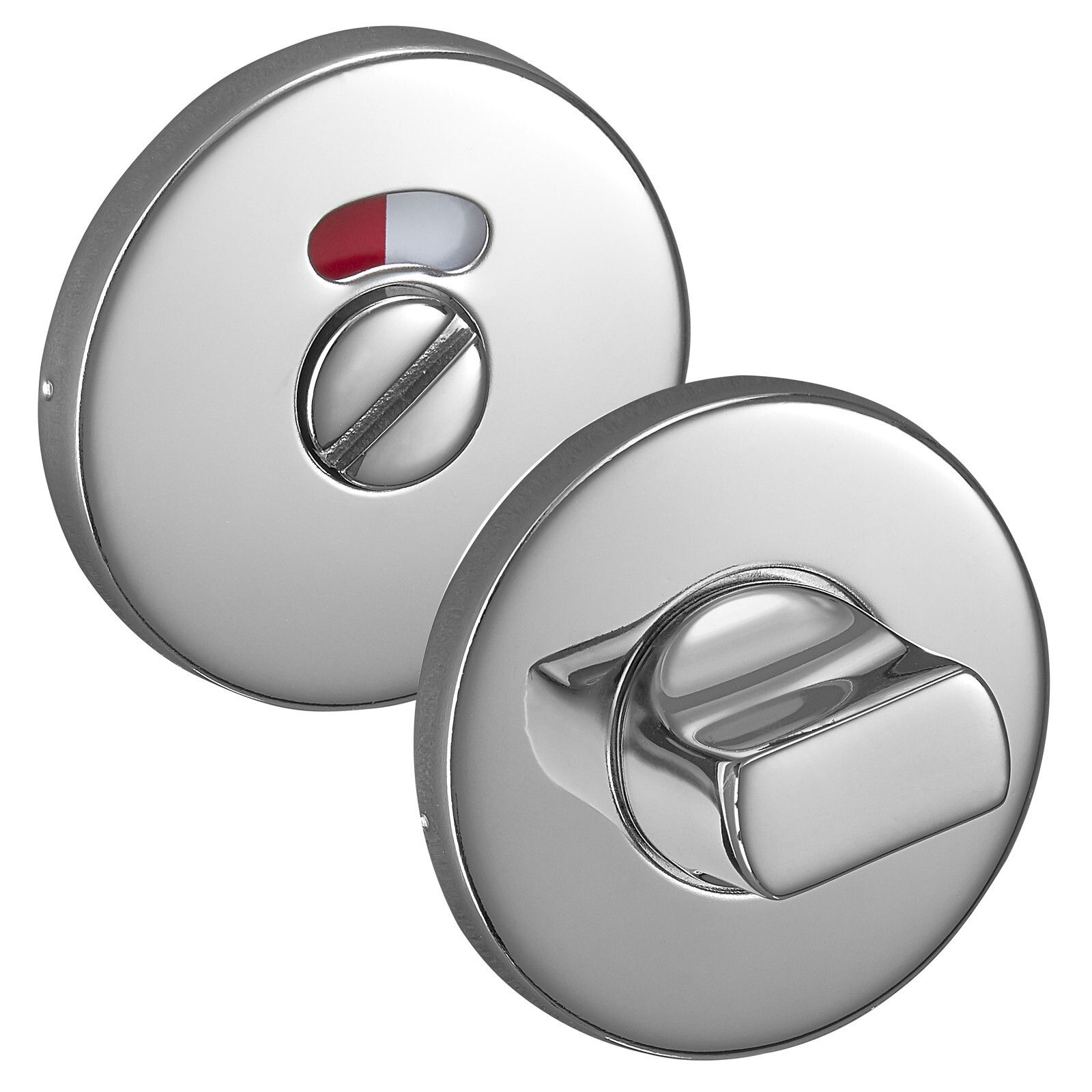 Polished Stainless Steel Thumb Turn & Release for Toilet Doors with Indicator