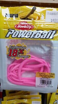 Berkley Powerbait Floating 3 inch Power Trout Worm 15ct CHOICE OF