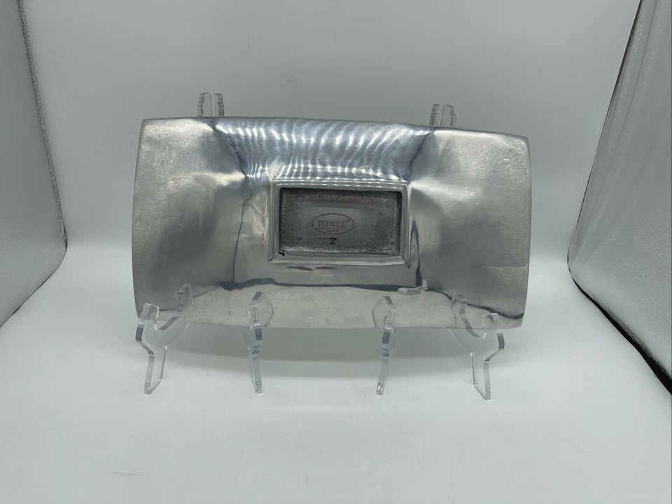 Plato/plato largo curvado con incrustación de madreperla Towle Plaversmiths Foto 3 de 4