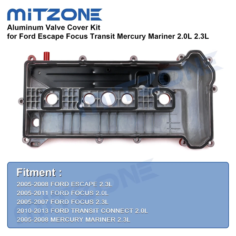 Kit de actualización de cubierta de válvula de aluminio para Ford Focus 2005-2011 2,0 L 05-08 Escape 2,3 L Foto 3 de 4